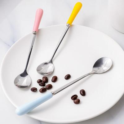 Home Ice Cream Espresso Ceramic Handle Teaspoon Coffee Spoons Stirring Tool Stirrer