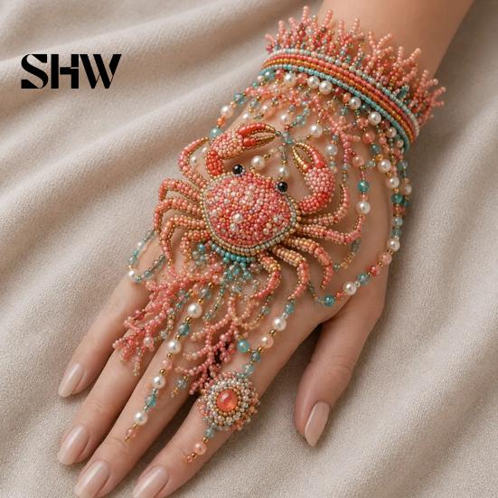 Pulsera de Cadena de Mano Manualidades DIY Kit de Cuentas, Set para Hacer Joyería Tejida con Cuentas, Kit de Accesorios Ajustables para Adultos Regalos Amantes de las Manualidades