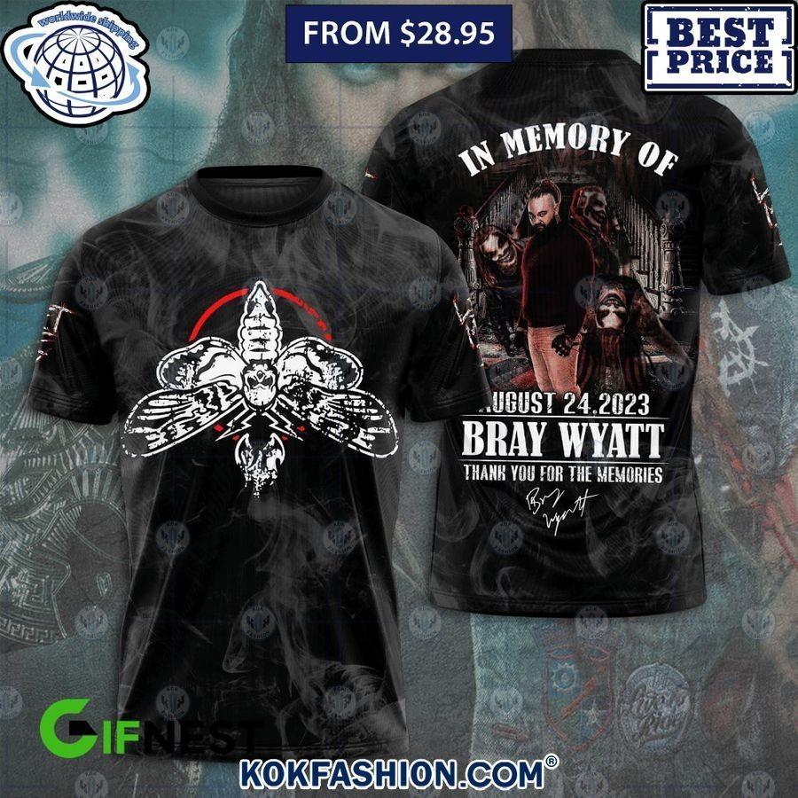 In Memory of Bray Wyatt Thank You For The Memories T Shirt UB59