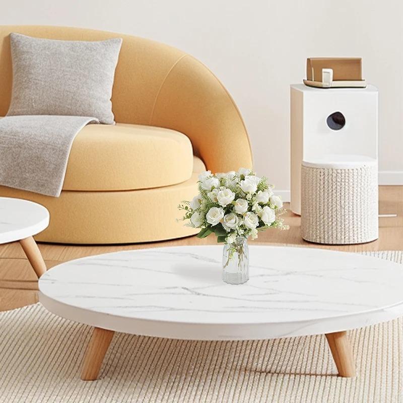 1pc Rose White Silk Bouquet Peony Artificial Flower 10 Big Head 4 Small Bud Wedding Brides Home Decoration Artificial Flower,Mother's Day,Women's Day