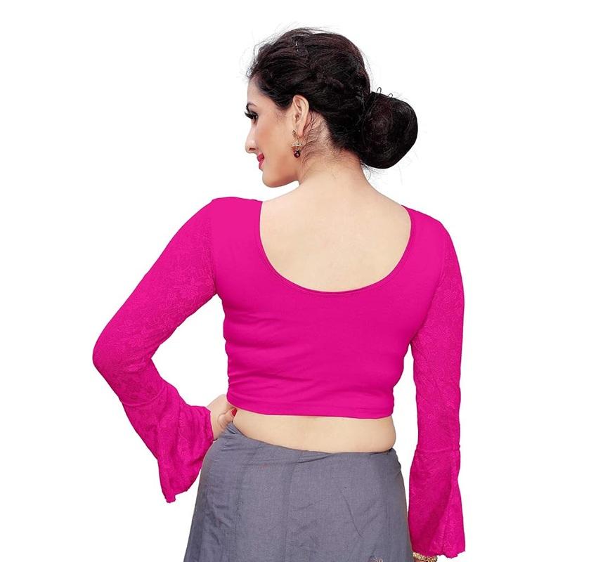 TreegoArt Fashion TreegoArt Women's Cotton Blend Long Sleeve Stitched Readymade Stretchable Blouse Free Size - Pack Of 1