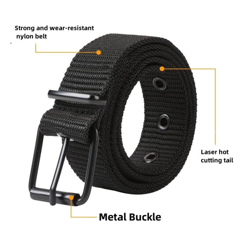 New Canvas Belt Men Tactical Belts Selling Men's Outdoor Sport Simple Practical Weave Nylon Canvas Cowboy Pants Women Belt