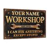 Customized Putuo Decor Workshop Sign Personalized Name And Year Retro Garage Wall Art X Inches Metal Plaque Gift Suggesti