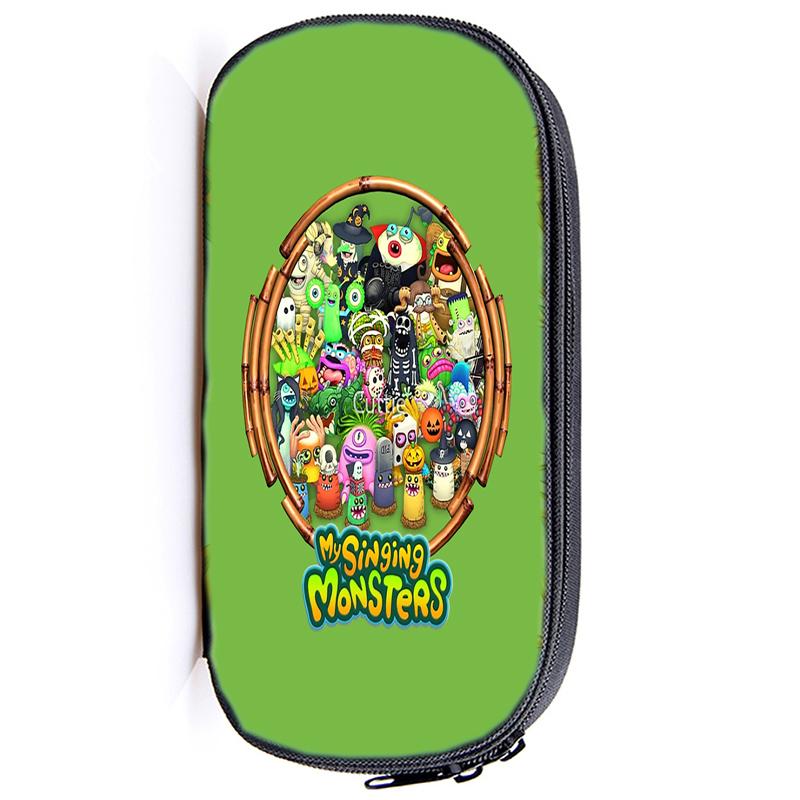 My Singing Monsters Federmäppchen, praktische Aufbewahrungstasche, Horror-Spiel, Schule, Stifttasche, Box für Studenten, Büro, Schreibwaren