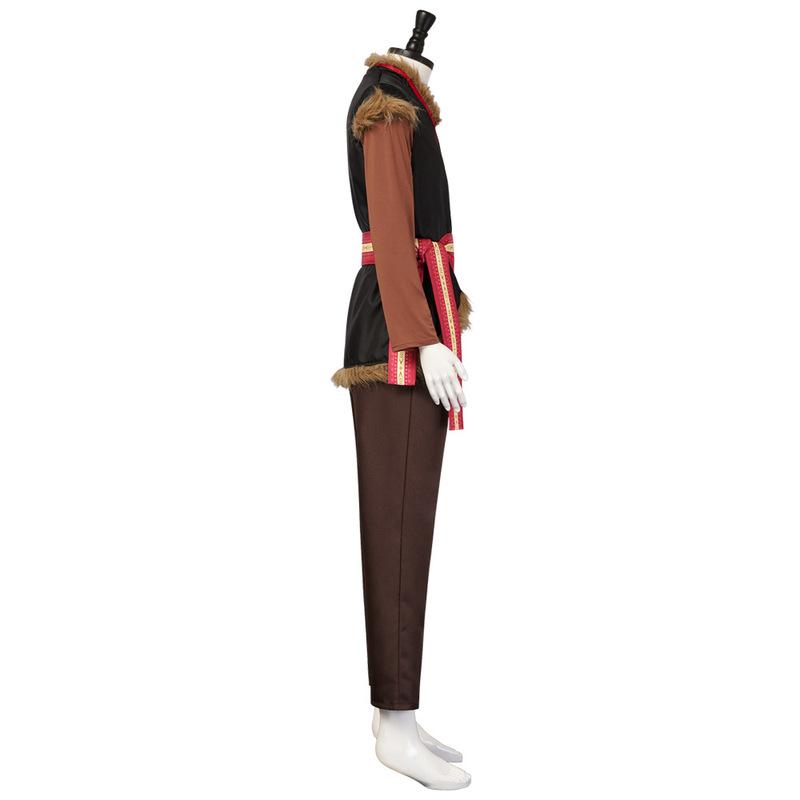 Anime Kristoff Cosplay Costume Halloween Party Outfit Men Stage Performance Role Play Peasant Fur Trim Clothes Full Set