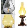 Oil Lamp Lantern Electric Glass Kerosene Lamp American Retro Nostalgic Table Lamp Classic Antique Iron Hurricane Kerosene Lantern for Kitchen Bedroom