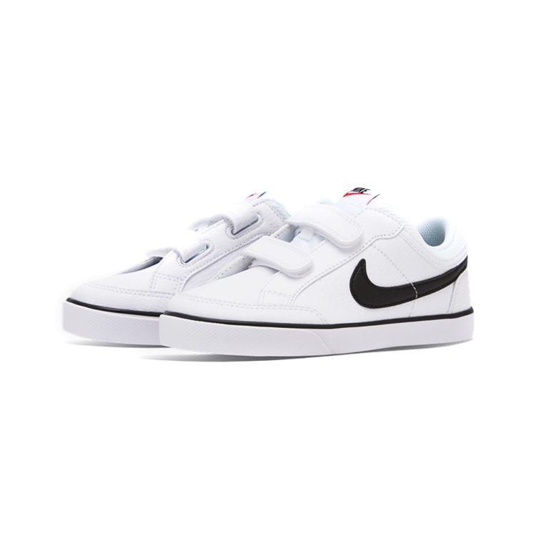 Nike Capri 3 Ltr Abrasion Resistant Cushioning Low Top Skateboard Shoes White Black Children Aged 3 7 Years Old 579948-106