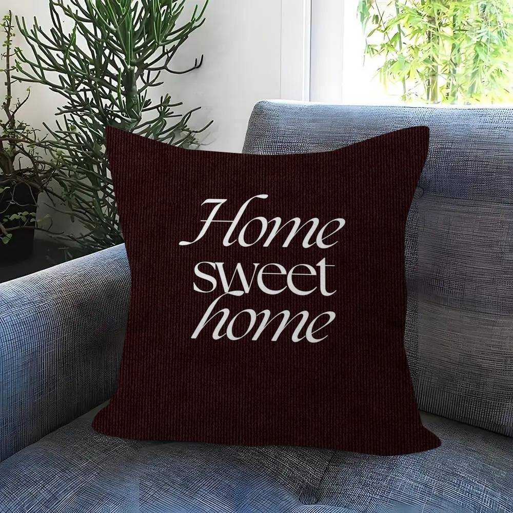 Sweet Home Themed Pillow Gift Home Office Decoration Pillow Bedroom Sofa Car Cushion Coverpillow Case
