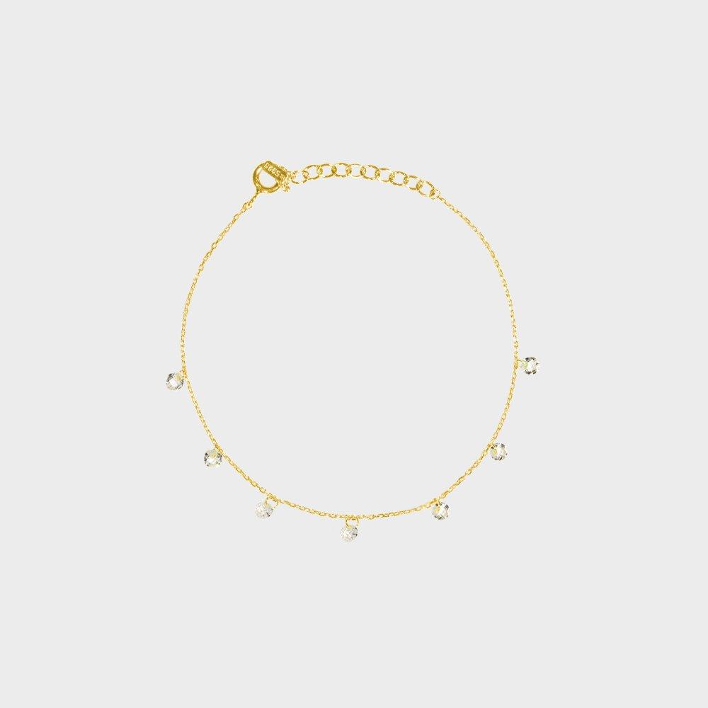 925 Silver Crystal Layered Women's Silver Bracelet