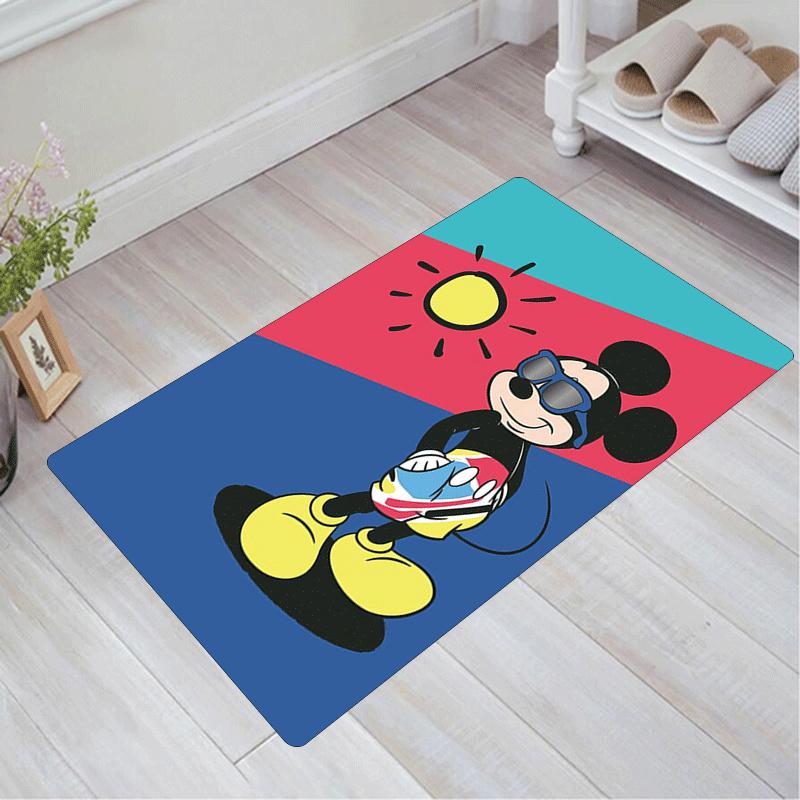 

1pc Mickey Mouse Printed Carpet: Rectangle Rug for Living Room, Bedroom, Office, Home Decor, Kitchen, Non-slip, Game Area Rug 60cm by 90cm