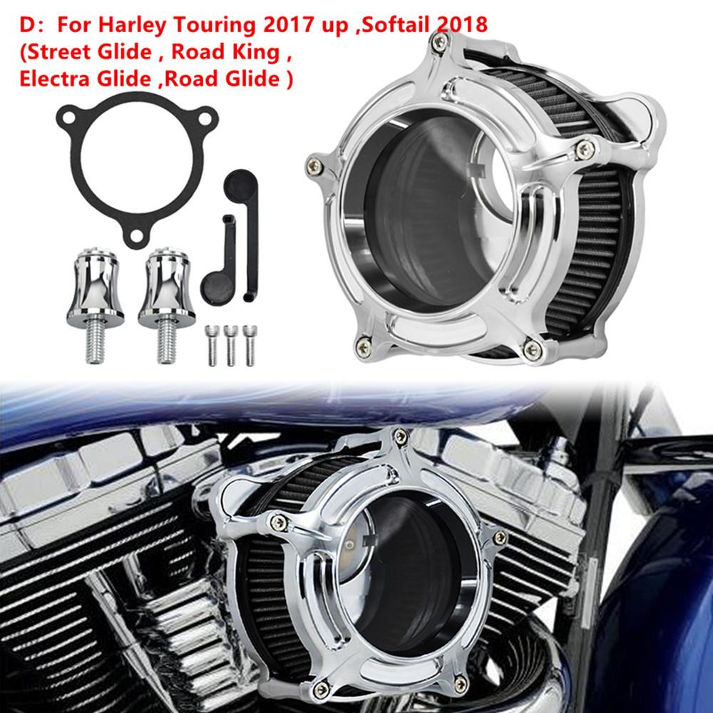 

Хромированный воздушный фильтр для мотоцикла, комплект воздухоочистителя с ЧПУ, впускная система для Harley Touring Sportster XL 48 72 883 1200 Dyna Softail D Air Filters