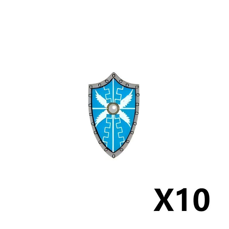 Middle Ages Empire Flag Pole Building Blocks Military Castle Lion Teutonic Knight Soldier Figures Roman Warrior Sheild Brick Toy