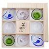Dolce Duo Small Glass Bowls/Dishes (8-piece Set) - Handmade (in Wooden Box) - Gift/Present Item DAM-345