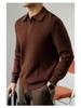 Men's Heavyweight Wool Seagull Collar Sweater - Thick Warm Business Pullover for Autumn/Winter.