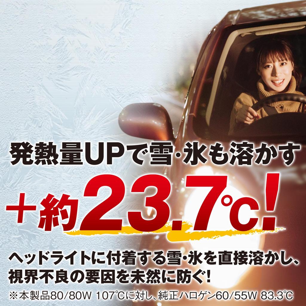 PIAA HX802 3200K Halogen Bulb for Headlamps/Fog Lights, Super High Power 3200 Melting Snow