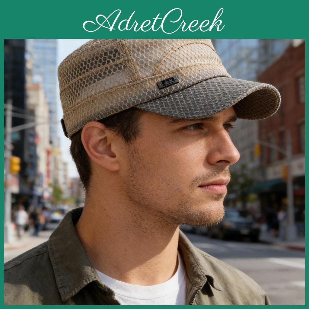 Spring Summer Cap Antiuv Baseball Breathable Casual Flat Top Cap Outdoor Adjustable Sun Hat Men