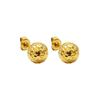 Marka French Small Gold Ball Stud Earrings: 18k Gold-Plated Titanium Steel Jewelry for Women