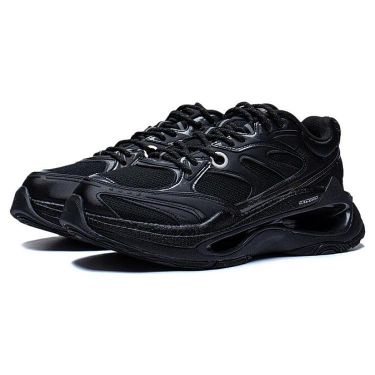 Li Ning Exceed Infinity Abrasion Resistant Breathable Low top Casual Shoes Men's Black AZGT003-4
