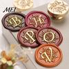 Decorative Wax Seal Stamp Iris A-Z Initial Alphabet Head, Brass Engraved Vintage Sealing Head for Wedding Invitations Envelopes Journal Gift Packaging