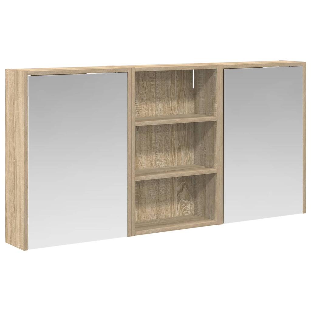 Bathroom Cabinet Set 3 Pcs 126 X 16 X 62.5 Cm Engineered Wood