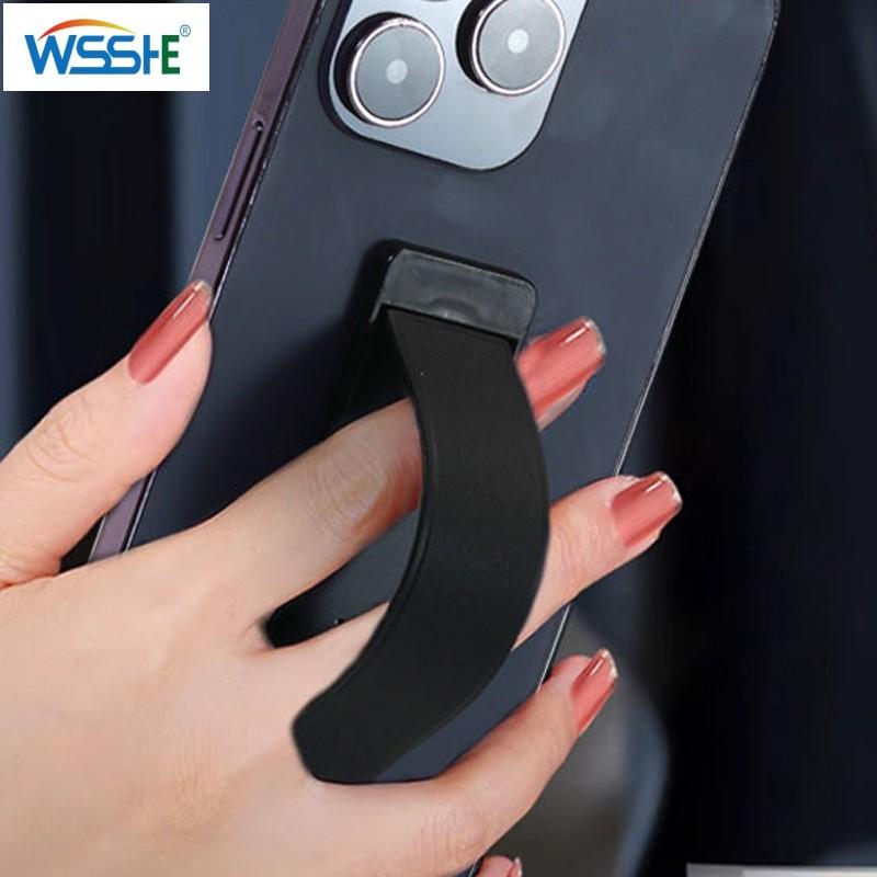 New Wrist Band Cell Phone Stand Finger Grip Mobile Phone Holder Push Back Sticked Socket Bracket For Xiaomi Samsung IPhone