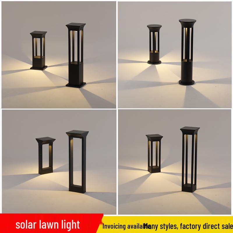 Solar-Powered LED Garden Lawn Lights - Waterproof, Modern, Outdoor Courtyard Lighting