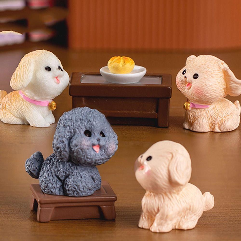 Garden Ornament Puppy Figurine Miniature Micro Landscaping Cute Dog Sculpture  Home Decor