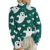 HJX-GL1 Turtleneck Pullover Long Sleeve Halloween Devil 3D Printed Sweater New Loose Autumn and Winter