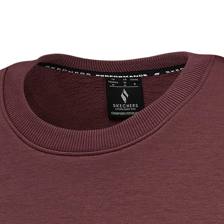 Skechers Solid Color Versatile Warm Casual Long Sleeve Sweatshirt Women tops P425W075-05Y9