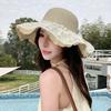 French Retro Lace Straw Hat Women's Summer Face Small Sweet Sunscreen Hat Seaside Beach Sunshade Straw Hat