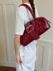 2026 Spring/Summer White Studded Women's Motorcycle Style Handbag - Versatile Crossbody & Handheld Bag