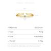 ANDYWEN 925 Sterling Silver Slim Lady Adjustable Ring Rainbow Zircon Adjustable Ring Luxury Crystal Jewelry Gift For Women