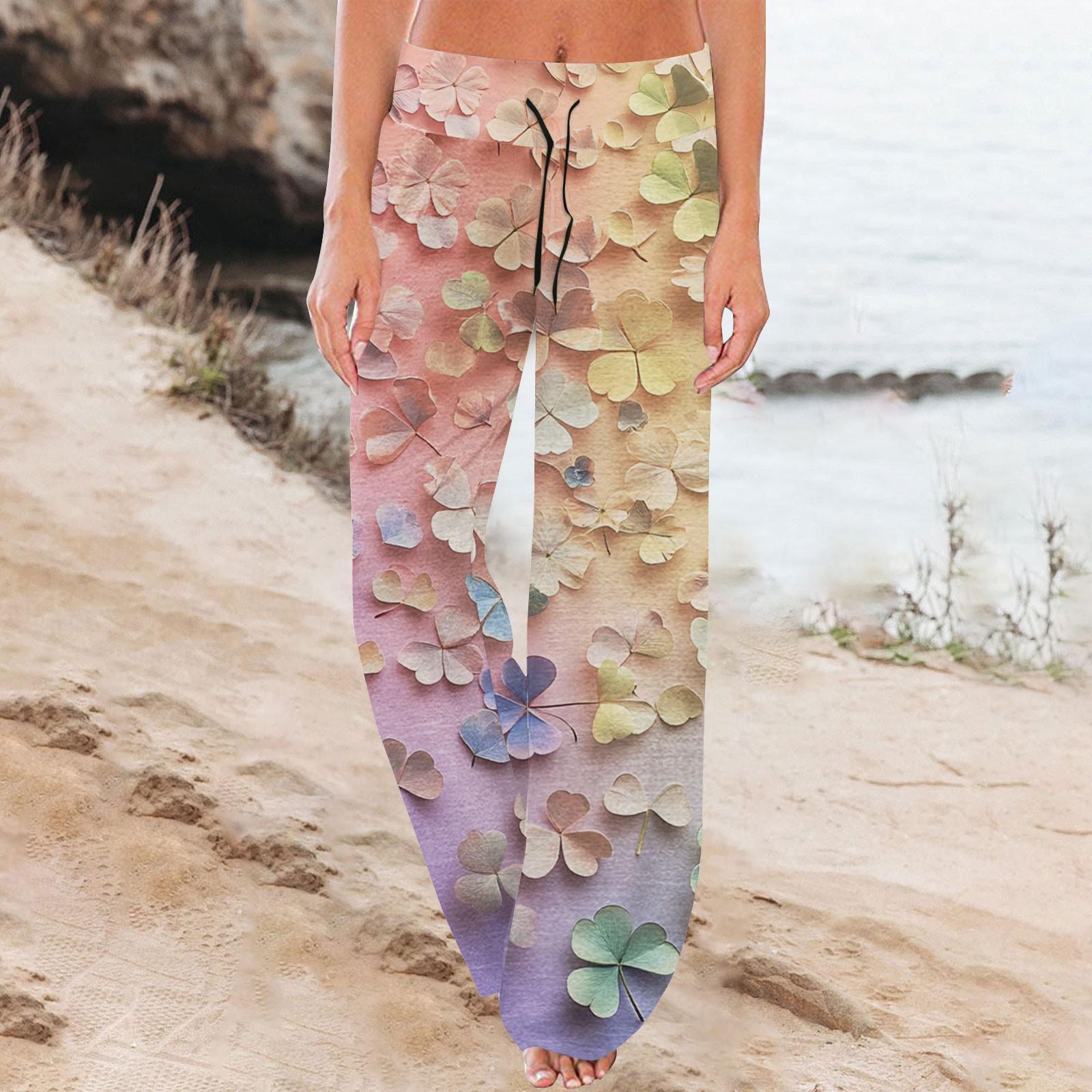 

Женские комфортные пижамные штаны St. Широкие брюки с принтом и кулиской Патрика XL