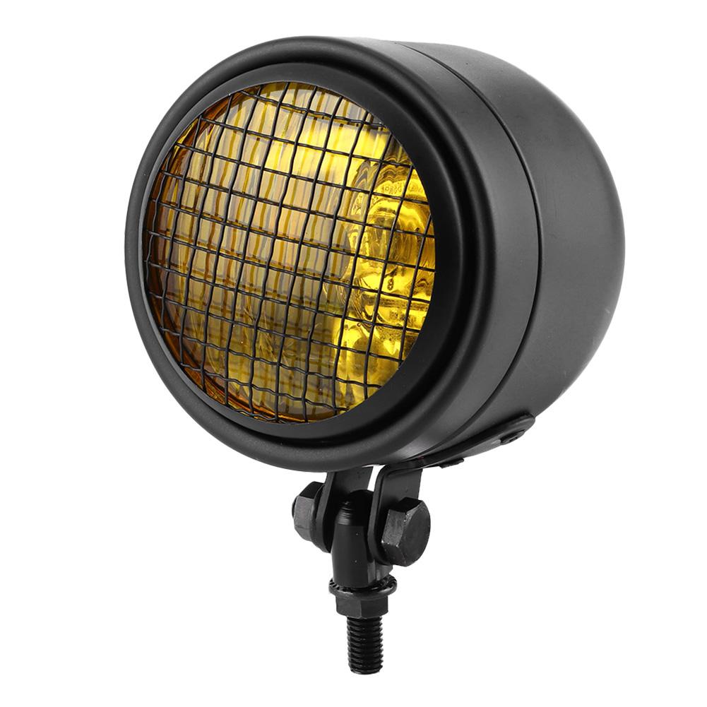 

35 Вт Ретро Мотоциклетная Фара Решетка Крышка Линзы 1750 лм Высокая Яркость Универсальная Мотоциклетная ФараЖелтый жёлтый