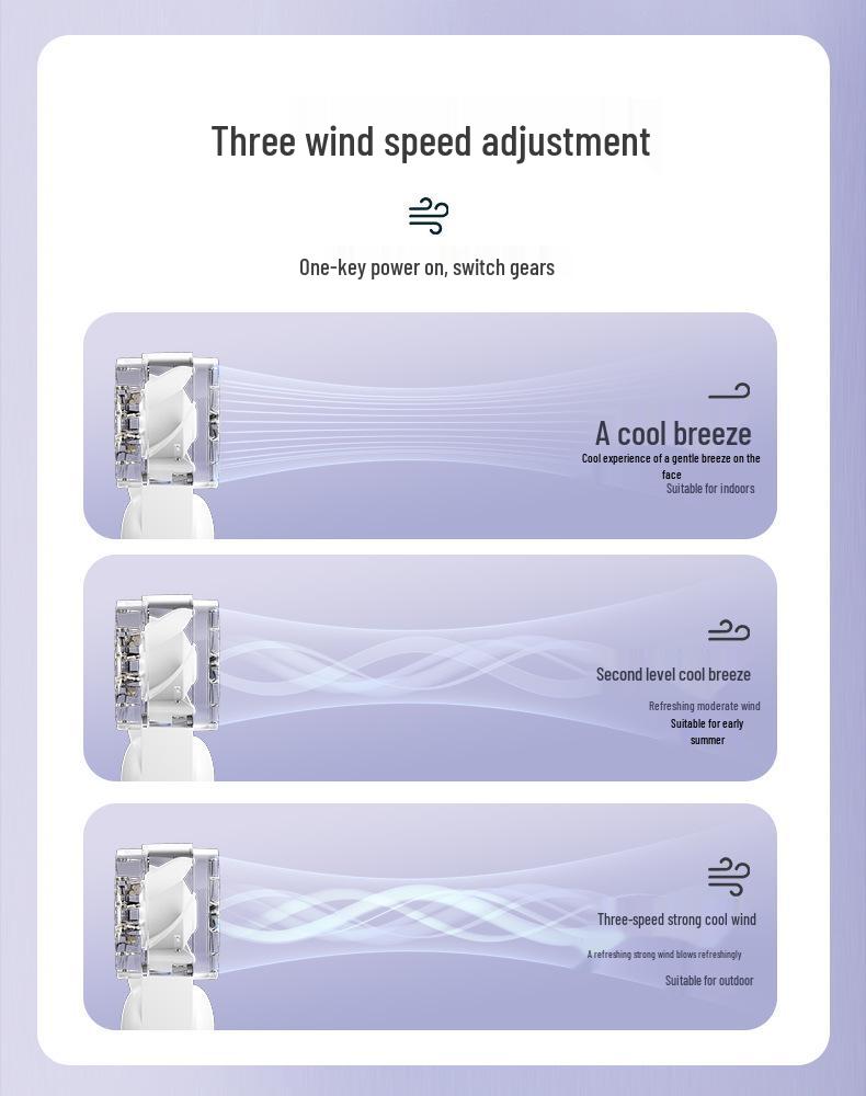 Portable Handheld Mini Fan - High-Speed, Large Wind, Outdoor Use