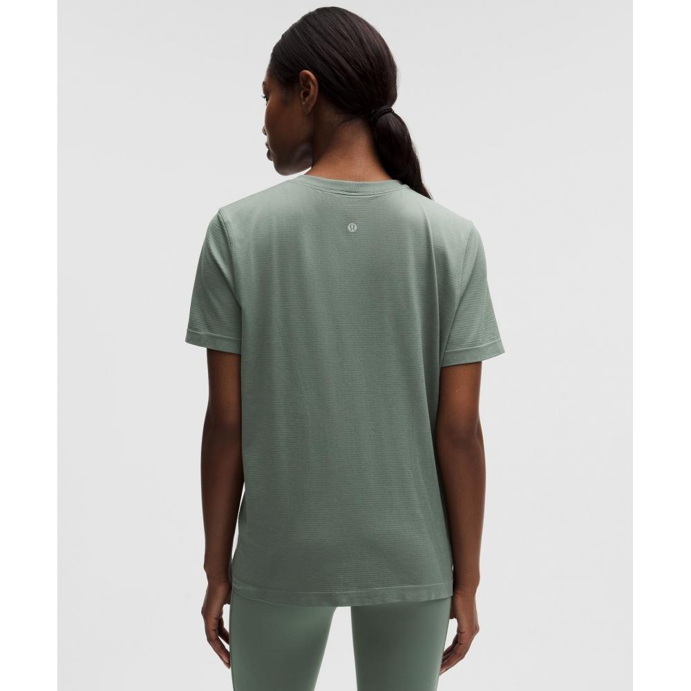 Lululemon Swiftly Relaxed Short Sleeve Shirt Hip Length  Updated Fit Willow Leaf Willow Leaf