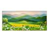 Decorative Painting of Landscape Banner with Backing To Attract Wealth Canvas Painting Green Mountain Posters for Living Room