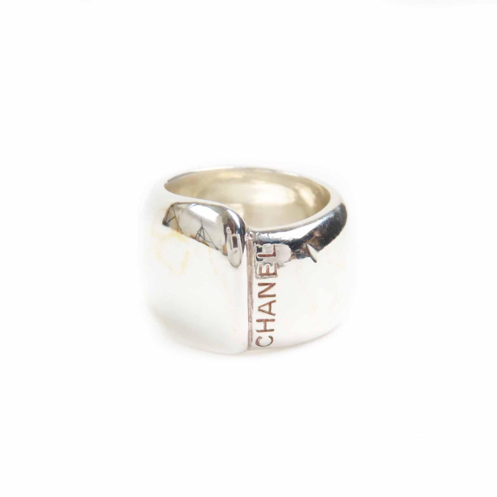 

Great CHANEL Ring logo Silver SV925 Women Used