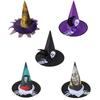 Halloween Witch Caps for Adult Unisex Veil Spiders Wizard Hat Roleplaying Pointed Hat Theme Party Family Gathering Hat