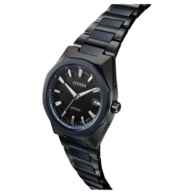 Citizen Attesa 100m Water Resistant Light Powered Quartz Movement Titanium Strap Watch 39mm CB3046-76E