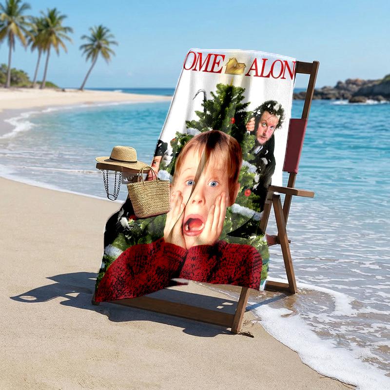 Home Alone Fashion Beach Towel: Ideal for Summer Adventures Soft, absorbent and quick drying suitable for swimming and bathing