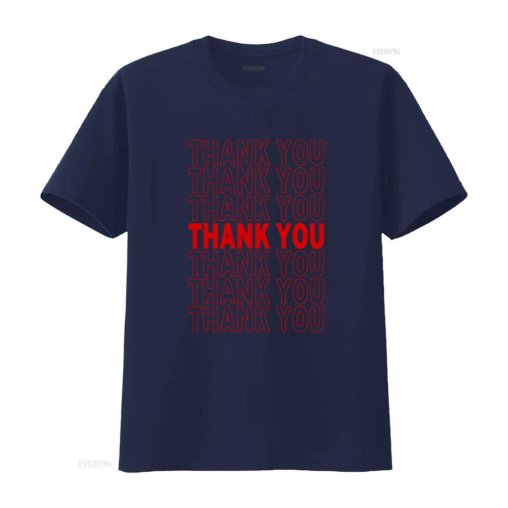 Thank You Bag T Shirt Vintage Washed Unisex Stylish Homme Designer Clothes Casual Fashion Top For Everyday Wear Graphic
