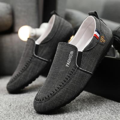 Fashion Shoes for Men Casual Slip On Loafers Plus Size Breathable Canvas Driving Shoes Office Walking Flats Non Slip Moccasins