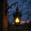 Luces de Velas LED sin Llama Linterna Gótica Impresa en 3D con Llama Parpadeante, Aplique de Pared Vintage Decorativo, Accesorios de Festival Estilo Colgantes y de Mesa