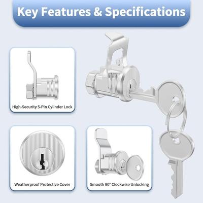 Tamper Resistant Mailbox Lock Weather Resistan Cluster Box Lock Tumbler Lock  Apartment
