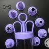 1 Set Purple Cream Syringe Food Grade Durable DIY Multi Discs Cake Decorating Injector