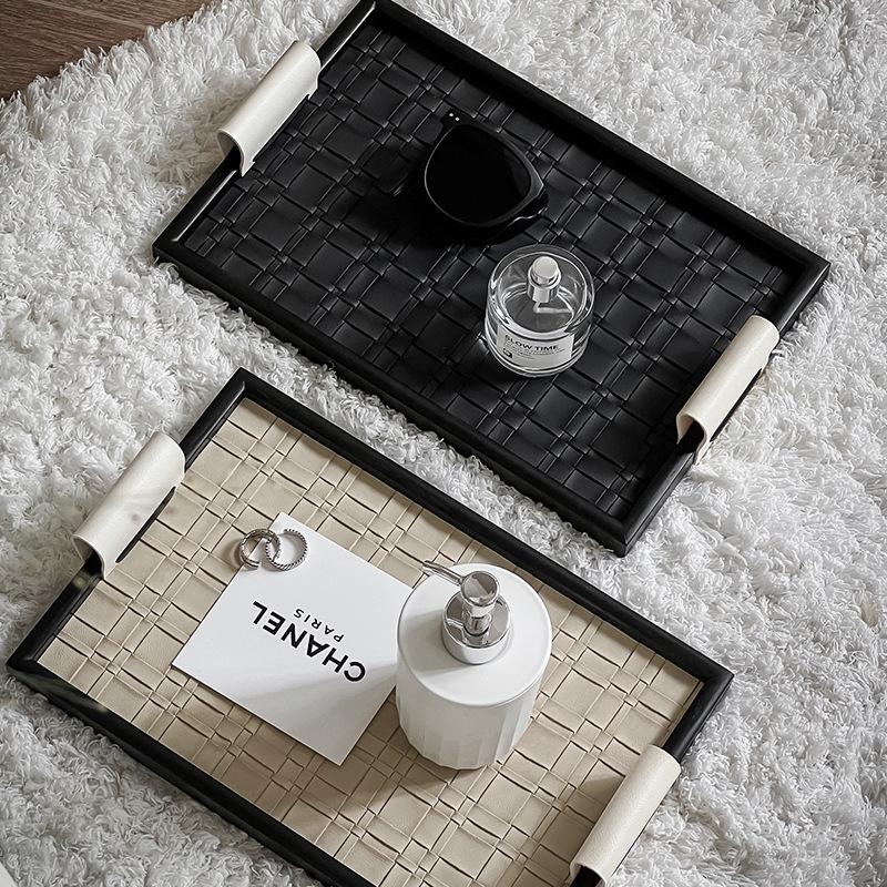 Light Luxury Storage Trays Entrance Hall Key Storage Plate Simple Modern Organize Tray Dressing Table Jewelry Organize Plate