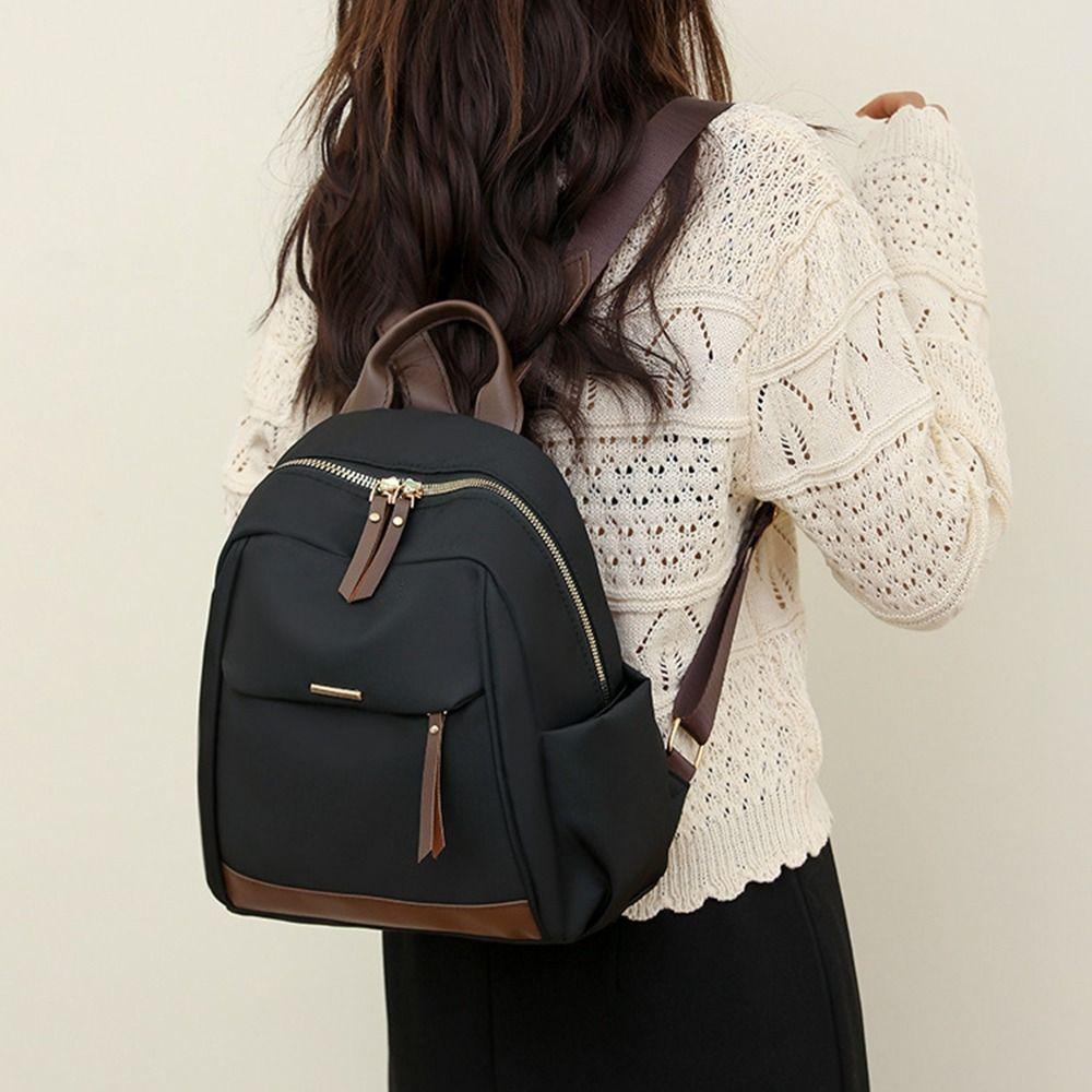 Large Capacity Nylon Backpack Zipper Oxford Shoulder Bag Trendy Women Backpack Shopping