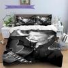 1 Stück Johnny Hallyday Muster Bettwäsche Steppdecke Set Bettbezug Kissenbezug Heimdekoration Geburtstagsgeschenk (1 Bettbezug + 2 Kissenbezüge, ohne Füllung)