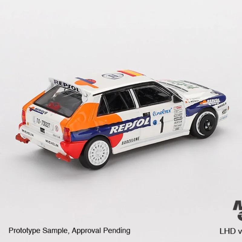 MINI GT 1:64 Lancia Delta HF Simulation Static Alloy Car Model, Boys' Holiday Gift Toy Collection Decoration Item.